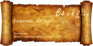 Csernai Ábel névjegykártya