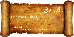 Csernai Ábel névjegykártya